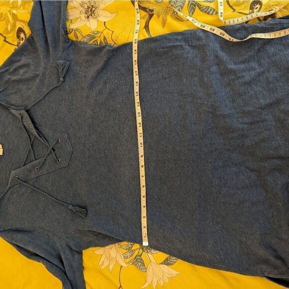 Boden Blue Lace Up V Neck Long Sleeve Tunic Sz 12 Euc - Picture 5 of 6